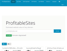 Tablet Screenshot of profitablesites.net